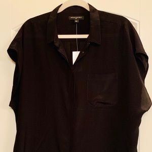 Banana Republic Black Short Sleeve Blouse